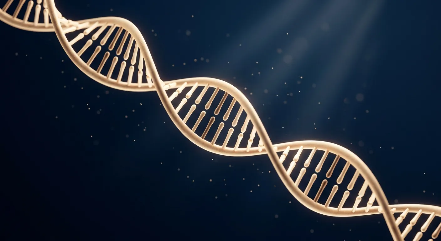 Dupla-hélice de DNA dourada, símbolo da medicina regenerativa